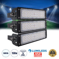 LED Προβολέας Γηπέδου – Φωτιστικό Tunnel 150W 24000LM 75°*135° AC 100-277V IP65 –  Ψυχρό Λευκό 5000K – MeanWell Driver & LumiLEDs Chip – 5 Years Warranty