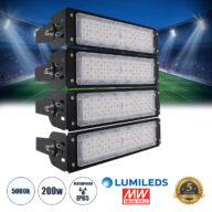 LED Προβολέας Γηπέδου – Φωτιστικό Tunnel 200W 32000LM 75°*135° AC 100-277V IP65 –  Ψυχρό Λευκό 5000K – MeanWell Driver & LumiLEDs Chip – 5 Years Warranty