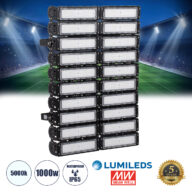 LED Προβολέας Γηπέδου – Φωτιστικό Tunnel 1000W 160000LM 75°*135° AC 100-277V IP65 –  Ψυχρό Λευκό 5000K – MeanWell Driver & LumiLEDs Chip – 5 Years Warranty