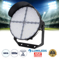 LED Προβολέας Γηπέδου 600W 96000LM 60° AC 100-277V IP65 – Ψυχρό Λευκό 5000K – MeanWell Driver & LumiLEDs Chip – 5 Years Warranty