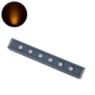 Μπάρα Φωτισμού Wall Washer LED 6W 630lm 30° DC 24V Αδιάβροχο IP65 Μ30 x Π4 x Υ5cm Αρχιτεκτονικό Πορτοκαλί 2200K – Γκρι Ανθρακί – 3 Years Warranty