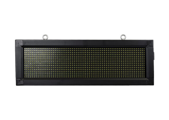 LED Scrolling Display 64x16cm - Κυλιόμενη Ψηφιακή Πινακίδα / Επιγραφή Μονής Όψης P10 LED SMD AC 220-240V - Λειτουργία μέσω Wi-Fi με Εφαρμογή APP - Αισθήτηρας Θερμοκρασίας και Υγρασίας - Αδιάβροχο IP65 - Μ72 x Π9 x Υ24cm - Ψυχρό Λευκό 6000K - 1 Χρόνο Εγγύηση