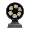 Φωτιστικό Τοίχου - Απλίκα LED 12W 1080lm 5° DC 24V Αδιάβροχο IP67 Μ9.5 x Π13 x Υ11cm Θερμό Λευκό 2700K - Γκρι Ανθρακί - 3 Years Warranty