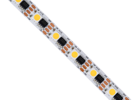 Ψηφιακή Ταινία LED SMD 5050 14.4W/m 60LED/m 60PIXEL/m SPI/TTL Protocol IC TM1908 1296lm/m 120° DC 12V IP20 Θερμό Λευκό 2700K - Λευκό Σώμα - Μ5000 x Π10 x Υ2mm - Συσκευασία 5 Μέτρων - 5 Χρόνια Εγγύηση