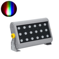 Προβολέας Wall Washer για Φωτισμό Κτιρίων LED 36W 3600lm 30° DC 24V Αδιάβροχο IP65 Μ30 x Π6 x Υ17cm Πολύχρωμο RGB DMX512 – Ασημί – 3 Years Warranty