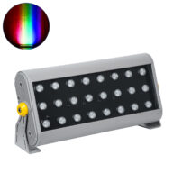 Προβολέας Wall Washer για Φωτισμό Κτιρίων LED 48W 4800lm 30° DC 24V Αδιάβροχο IP65 Μ39 x Π6 x Υ17cm Πολύχρωμο RGB DMX512 – Ασημί – 3 Years Warranty