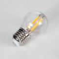 Λάμπα LED Long Filament E27 G45 Γλομπάκι 5W 500lm 360° AC 220-240V IP20 Φ4.5 x Υ7.5cm Θερμό Λευκό 2700K με Διάφανο Γυαλί - Dimmable - 3 Years Warranty