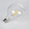 Λάμπα LED Long Filament E27 G125 Γλόμπος 8W 800lm 360° AC 220-240V IP20 Φ12.5 x Υ18cm Θερμό Λευκό 2700K με Διάφανο Γυαλί - Dimmable - 3 Years Warranty