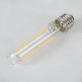 Λάμπα LED Long Filament E27 T30 Σωλήνας 4W 400lm 360° AC 220-240V IP20 Φ3 x Υ13.5cm Θερμό Λευκό 2700K με Διάφανο Γυαλί - Dimmable - 3 Years Warranty