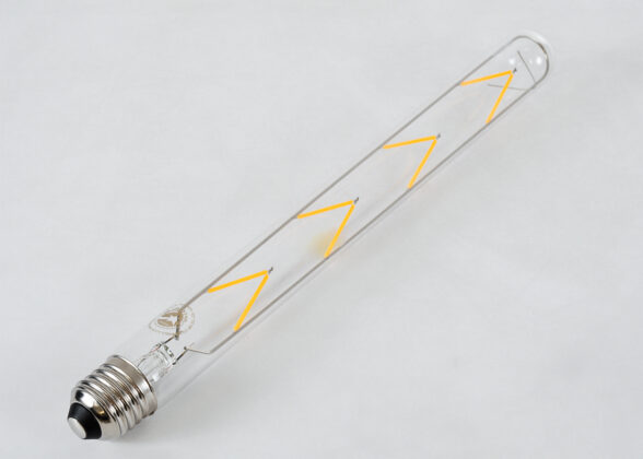 Λάμπα LED Long Filament E27 T30 Σωλήνας 8W 800lm 360° AC 220-240V IP20 Φ3 x Υ30cm Θερμό Λευκό 2700K με Διάφανο Γυαλί - Dimmable - 3 Years Warranty