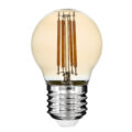 Λάμπα LED Long Filament E27 G45 Γλομπάκι 4W 350lm 360° AC 220-240V IP20 Φ4.5 x Υ7.5cm Ultra Θερμό Λευκό 2200K με Μελί Γυαλί - Dimmable - 3 Years Warranty