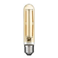 Λάμπα LED Long Filament E27 T30 Σωλήνας 4W 350lm 360° AC 220-240V IP20 Φ3 x Υ13.5cm Ultra Θερμό Λευκό 2200K με Μελί Γυαλί - Dimmable - 3 Years Warranty