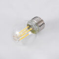 Λάμπα LED Long Filament E27 G45 Γλομπάκι 6W 660lm 360° AC 220-240V IP20 Φ4.5 x Υ7.5cm Φυσικό Λευκό 4000K με Διάφανο Γυαλί - Dimmable - 3 Years Warranty