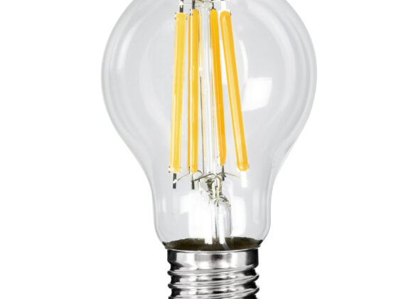 Λάμπα LED Long Filament E27 A60 Γλόμπος 4W 840lm 360° AC 220-240V IP20 Φ6 x Υ11cm Θερμό Λευκό 2700K με Διάφανο Γυαλί - Pro Series 210lm/W - A Ενεργειακή Κλάση - 3 Χρόνια Εγγύηση