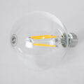 Λάμπα LED Long Filament E27 G95 Γλόμπος 4W 840lm 360° AC 220-240V IP20 Φ9.5 x Υ13.8cm Θερμό Λευκό 2700K με Διάφανο Γυαλί - Pro Series 210lm/W - A Ενεργειακή Κλάση - 3 Χρόνια Εγγύηση