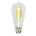 Λάμπα LED Long Filament E27 ST64 Αχλάδι 7W 1470lm 360° AC 220-240V IP20 Φ6.4 x Υ14.5cm Θερμό Λευκό 2700K με Διάφανο Γυαλί - Pro Series 210lm/W - A Ενεργειακή Κλάση - 3 Χρόνια Εγγύηση