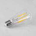 Λάμπα LED Long Filament E27 ST64 Αχλάδι 7W 1470lm 360° AC 220-240V IP20 Φ6.4 x Υ14.5cm Θερμό Λευκό 2700K με Διάφανο Γυαλί - Pro Series 210lm/W - A Ενεργειακή Κλάση - 3 Χρόνια Εγγύηση