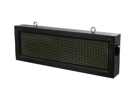 LED Scrolling Display 64x16cm - Κυλιόμενη Ψηφιακή Πινακίδα / Επιγραφή Μονής Όψης P10 LED SMD AC 220-240V - Λειτουργία μέσω Wi-Fi με Εφαρμογή APP - Αισθήτηρας Θερμοκρασίας και Υγρασίας - Αδιάβροχο IP65 - Μ72 x Π9 x Υ24cm - Ψυχρό Λευκό 6000K - 1 Χρόνο Εγγύηση