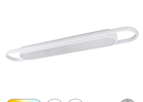 Φωτιστικό Οροφής Linear Design LED CCT 48W 5760lm 210° AC 220-240V - Εναλλαγή Φωτισμού μέσω Διακόπτη On/Off All In One Ψυχρό 6000k+Φυσικό 4500k+Θερμό 2700k Μ81 x Π13 x Υ4.5cm - Λευκό - 3 Years Warranty