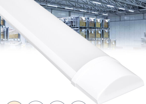 LED Γραμμικό Βιομηχανικό Φωτιστικό Tri-Proof 120cm 40W 3727lm 120° AC 220-240V Αδιάβροχο IP65 Μ120 x Π7.5 x Υ2.5cm Φυσικό Λευκό 4500K