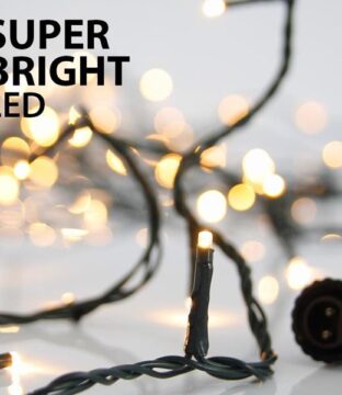 ΣΕΙΡΑ,100 LED SUPER BRIGHT 3mm,31V,ΕΠΕΚΤΑΣΗ ΩΣ 3,ΜΕΤΑΣΧΗΜ/ΣΤΗ,ΠΡΟΕΚΤΑΣΗ ΠΑΡΟΧΗΣ300cm,ΠΡΑΣΙΝΟ ΚΑΛΩΔΙΟ,ΘΕΡΜΟ ΛΕΥΚΟ LED,ΑΝΑ10cm,ΙΡ44