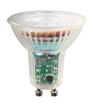 ΛΑΜΠΑ LED GU10 5.5W 550lm 3000K 38° 175-250V DIMMABLE ΓΥΑΛΙ