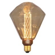 ΛΑΜΠΑ LED ΔΙΑΜΑΝΤΙ G125 3,5W Ε27 2000K 220-240V GOLD GLASS DIMMABLE