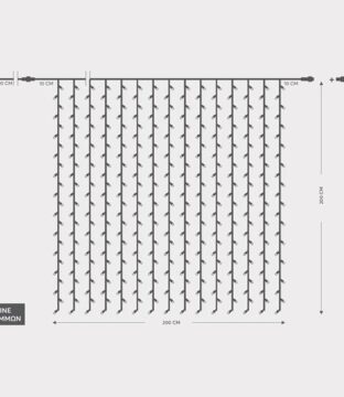 ΚΟΥΡΤΙΝΑ, 360 LED 3mm, 36V, ΕΠΕΚΤΑΣΗ ΩΣ 3, ΜΕ ΜΕΤΑΣΧΗΜΑΤΙΣΤΗ, ΠΡΟΕΚΤΑΣΗ ΠΑΡΟΧΗΣ 300cm, ΔΙΑΦΑΝΟ ΚΑΛΩΔΙΟ, ΛΕΥΚΟ LED, 200x200cm,ΙΡ44