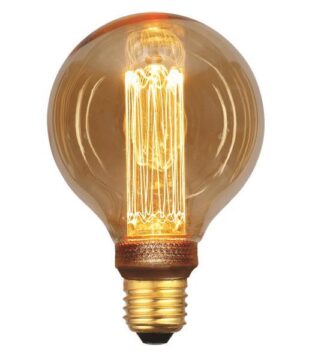 ΛΑΜΠΑ LED ΓΛΟΜΠΟΣ G95 3,5W Ε27 2000K 220-240V GOLD GLASS DIMMABLE