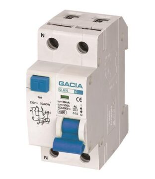 ΡΕΛΕ RCBO ΔΙΠΟΛΙΚΟ 10A 4,5KA 30mA 1P+N GACIA TYPE AC