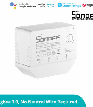 SONOFF ZBMINI-L – Zigbee Wireless 1-Gang Smart Switch – No Neutral Wire Required 6A/1380W