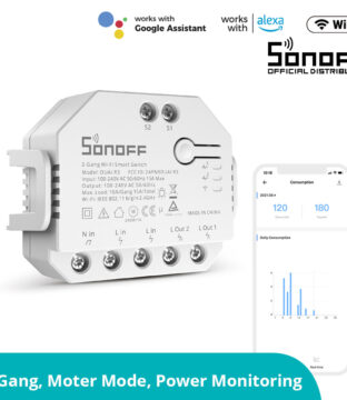 SONOFF DUALR3 Lite – Wi-Fi Smart Dual Relay Two Way Power Metering – Smart Switch