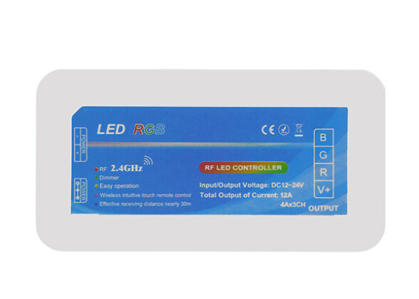 Ασύρματος LED RGB Controller με Χειριστήριο Τοίχου Αφής 2.4G RF 12v (144w) - 24v (288w) DC για Ένα Group GloboStar 04051