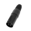 Αρσενικό Βύσμα XLR Male 3 PIN CANNON DMX High Quality Μαύρο