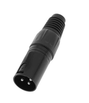 Αρσενικό Βύσμα XLR Male 3 PIN CANNON DMX High Quality Μαύρο