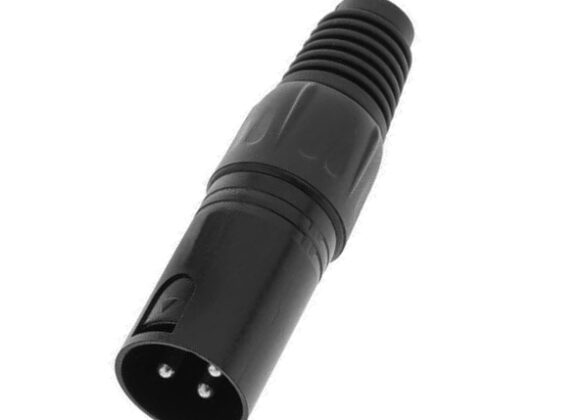 Αρσενικό Βύσμα XLR Male 3 PIN CANNON DMX High Quality Μαύρο