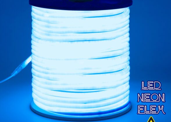 TUBE 360° Degree Neon Flex Epistar LED SMD 2835 1m 12W/m 120LED/m 1212lm/m 360° DC 24V Αδιάβροχη IP68 Μπλε Dimmable