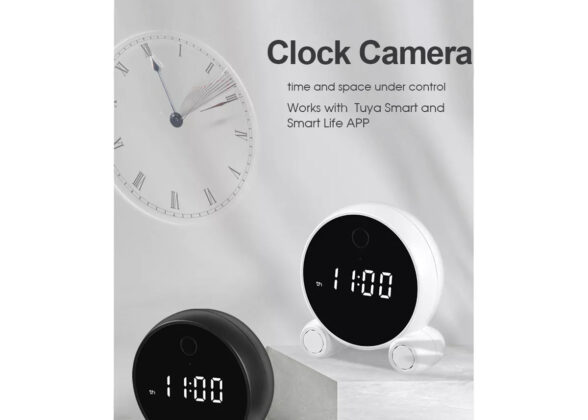 Rechargeable Table Camera 2MP WiFi HD 1080P 120° 5000mAh Two Way Audio Motion Detection & Digital Clock - Επαναφορτιζόμενη Επιτραπέζια Κάμερα 2MP WiFi HD 1080P 120° 5000mAh Διπλή Κατέυθυνση Ομιλίας Ανιχνευτή Κίνησης Ψηφιακό Ρολόι - Μαύρο