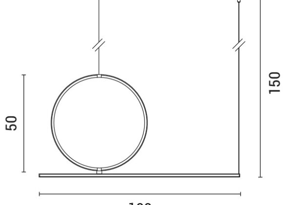 ΦΩΤΙΣΤΙΚΟ ΚΡΕΜΑΣΤΟ LED 32W 100x18 ΛΕΥΚΟ/ΜΑΥΡΟ