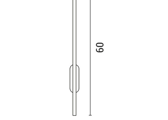 ΑΠΛΙΚΑ ΤΟΙΧΟΥ ΡΑΒΔΟΣ LED 10W 800x650x600 ΜΑΥΡΟ 3CCT