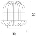 ΠΟΡΤΑΤΙΦ E27 ΒΑΣΗ ΞΥΛΟ & RATTAN Φ29x30 ΜΠΕΖ