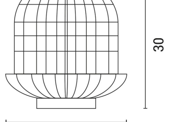 ΠΟΡΤΑΤΙΦ E27 ΒΑΣΗ ΞΥΛΟ & RATTAN Φ29x30 ΜΠΕΖ