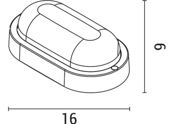 ΦΩΤΙΣΤΙΚΟ ΤΟΙΧΟΥ ΟΒΑΛ LED 8W 160x90x51 4000K IP54 ΛΕΥΚΟ PLUS