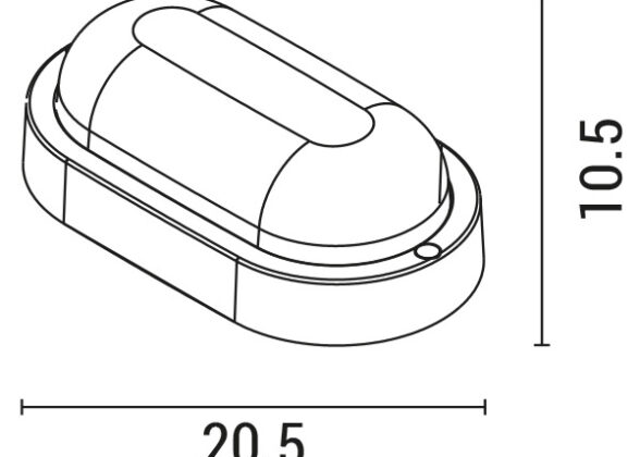 ΦΩΤΙΣΤΙΚΟ ΤΟΙΧΟΥ ΟΒΑΛ LED 12W 205x105x54 4000K IP54 ΛΕΥΚΟ PLUS