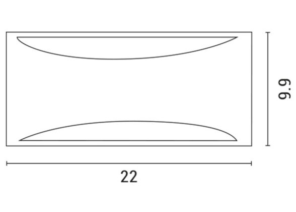 ΑΠΛΙΚΑ ΤΟΙΧΟΥ ΟΒΑΛ E27 MAX 10W LED 220x99x100 IP54 ΓΚΡΙ PRO
