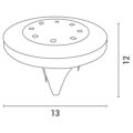 ΗΛΙΑΚΟ ΦΩΤΙΣΤΙΚΟ ΚΗΠΟΥ ΚΑΡΦΩΤΟ Φ120x130mm 4000Κ