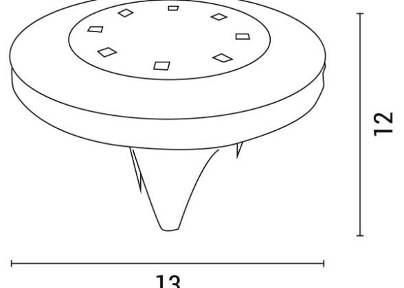 ΗΛΙΑΚΟ ΦΩΤΙΣΤΙΚΟ ΚΗΠΟΥ ΚΑΡΦΩΤΟ Φ120x130mm 4000Κ