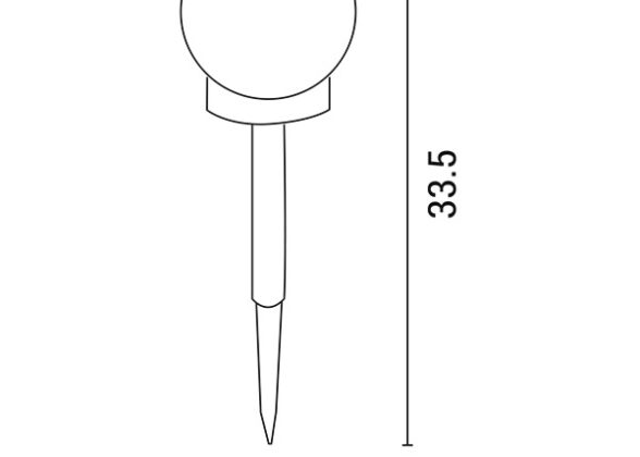 ΗΛΙΑΚΟ ΦΩΤΙΣΤΙΚΟ ΚΗΠΟΥ ΚΑΡΦΩΤΟ ΜΠΑΛΑ Φ100x335mm 4000Κ