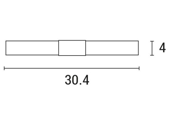 ΦΩΤΙΣΤΙΚΟ ΜΠΑΝΙΟΥ 2xG9 ΜΑX 5W 304x85x60 ΣΑΤΙΝΕ