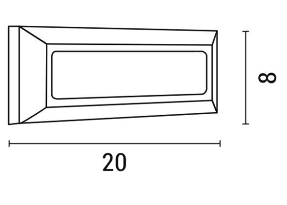 ΦΩΤΙΣΤΙΚΟ ΤΟΙΧΟΥ SLIM LED 4W IP65 230V 3000K 200X80mm ΛΕΥΚΟ PRO